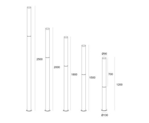 DC 12V Alüminyum LED Çapa Işıkları, Köy Parkı için Bahçe Yolu Işığı